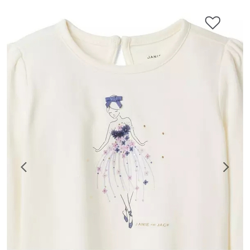 Janie and Jack Floral Ballerina Tee
